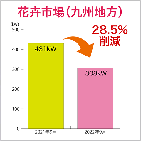 花卉市場（九州地方）28.5%減